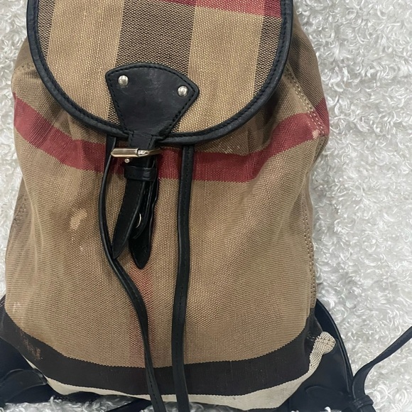 BURBERRY Overdyed Canvas Mega Check Medium Chiltern Backpack main image 8